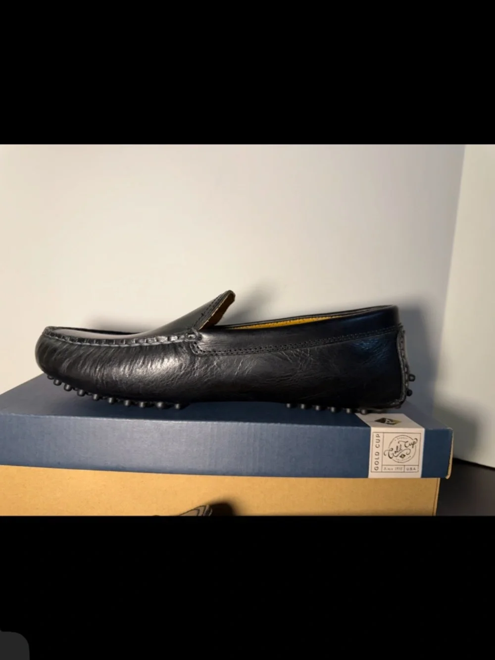 Sperry Gold Cup Meridian Leather Driving Loafers Black Mens 7.5M